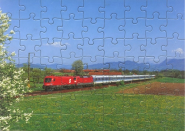 Eisenbahn Kinder-Puzzle · Elektro-Lokomotiven 1116 + 120 ÖBB/DB · NEU/OVP