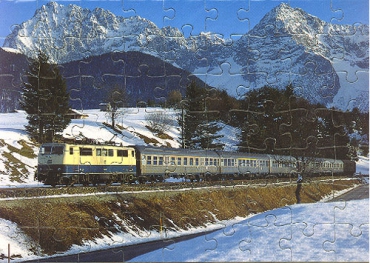 Eisenbahn Kinder-Puzzle · Elektro-Lokomotive 111 215 DB · NEU/OVP