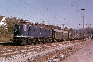 Elektro-Lok-Dia · 118 045 (E18) - DB - Bhf. Möckmühl - 1978