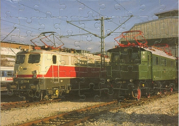 Eisenbahn Kinder-Puzzle · Elektro-Lokomotiven 182 001 + E 04 20 DB · NEU/OVP