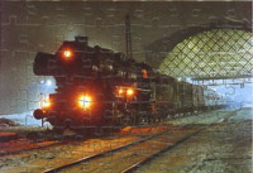 Eisenbahn Kinder-Puzzle · Dampf-Lokomotive 52 8134 (Reko) DR · NEU/OVP