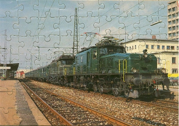 Eisenbahn Kinder-Puzzle · Elektro-Lokomotiven Be 6/8 + 194 SBB/DB · NEU/OVP
