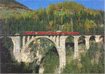 Eisenbahn Kinder-Puzzle · Elektro-Lokomotive Ge 4/4 628 RhB · NEU/OVP