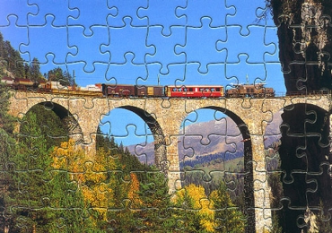 Eisenbahn Kinder-Puzzle · Elektro-Lokomotive Ge 6/6 (Krokodil) RhB · NEU/OVP