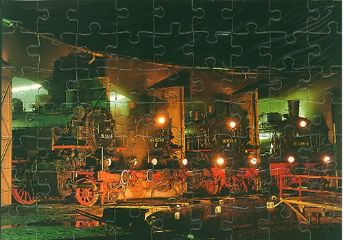 Eisenbahn Kinder-Puzzle · Dampf-Lokomotiven - Parade · NEU/OVP