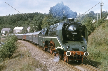 Dampflok-Dia ·  18 201 (Reko) - DR - Gleisberg-Marbach