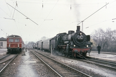 Dampflok-Dia · 38 3086 (preuß. P8) - DB - Hbf. Tübingen/Württ.