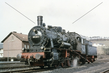 Dampflok-Dia · 055 345 (preuß. G8.1) - DB - Bhf. Stockhausen/Lahn