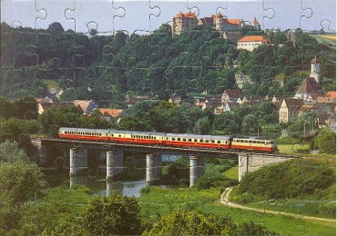 Eisenbahn Kinder-Puzzle · Elektro-Lokomotive BR 112 (E10.12) DB · NEU/OVP