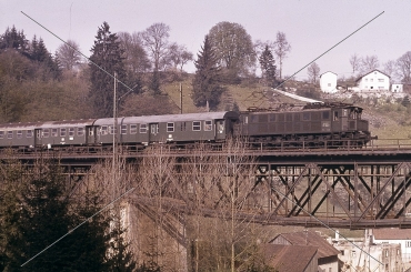 Elektro-Lok-Dia · 117 004 (E17) - DB - Möhren - 1977