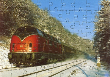 Eisenbahn Kinder-Puzzle · Diesel-Lokomotive 220 057 (V 200) DB · NEU/OVP