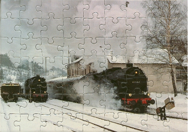 Eisenbahn Kinder-Puzzle · Dampf-Lokomotiven 95 1016 + 1027 DR · NEU/OVP
