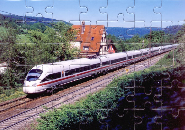 Baureihe 411 bei  Garmisch-Partenk Eisenbahn Kinder-Puzzle  ·  ICE · NEU/OVP 