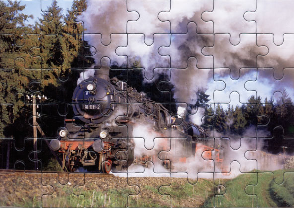 Eisenbahn Kinder-Puzzle  ·  Dampf-Lokomotive Nr 11 HzL · NEU/OVP 