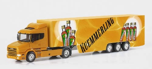 Herpa H0 · Scania Hauber Koffer-Sattelzug "Kuemmerling" · NEU/OVP