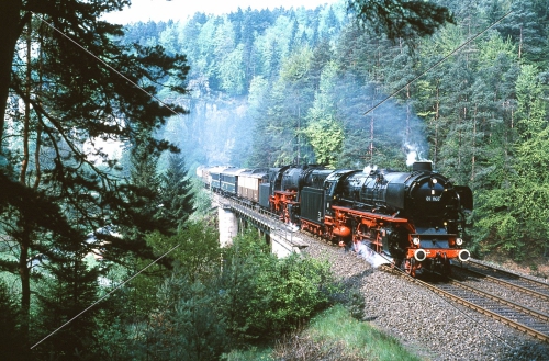 Dampflok-Dia · 01 1100 + 23 105 - DB - Lungsdorf/Pegnitz