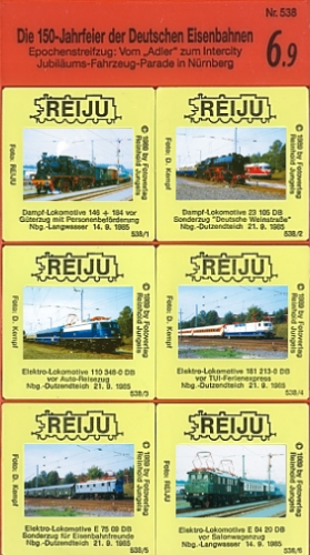 REIJU Dia-Serie · Epochenstreifzug: Vom "Adler" zum Intercity 9 · NEU/OVP
